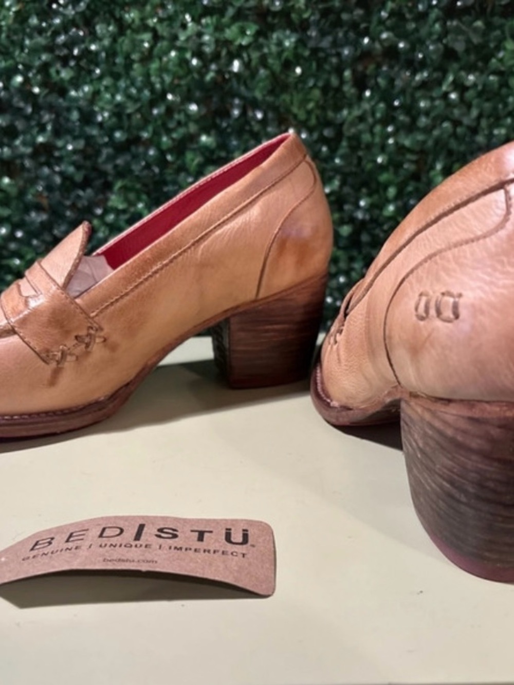 BEDSTU Liberty Bone Rustic Leather Block Heel Loafer - Picture 6 of 14